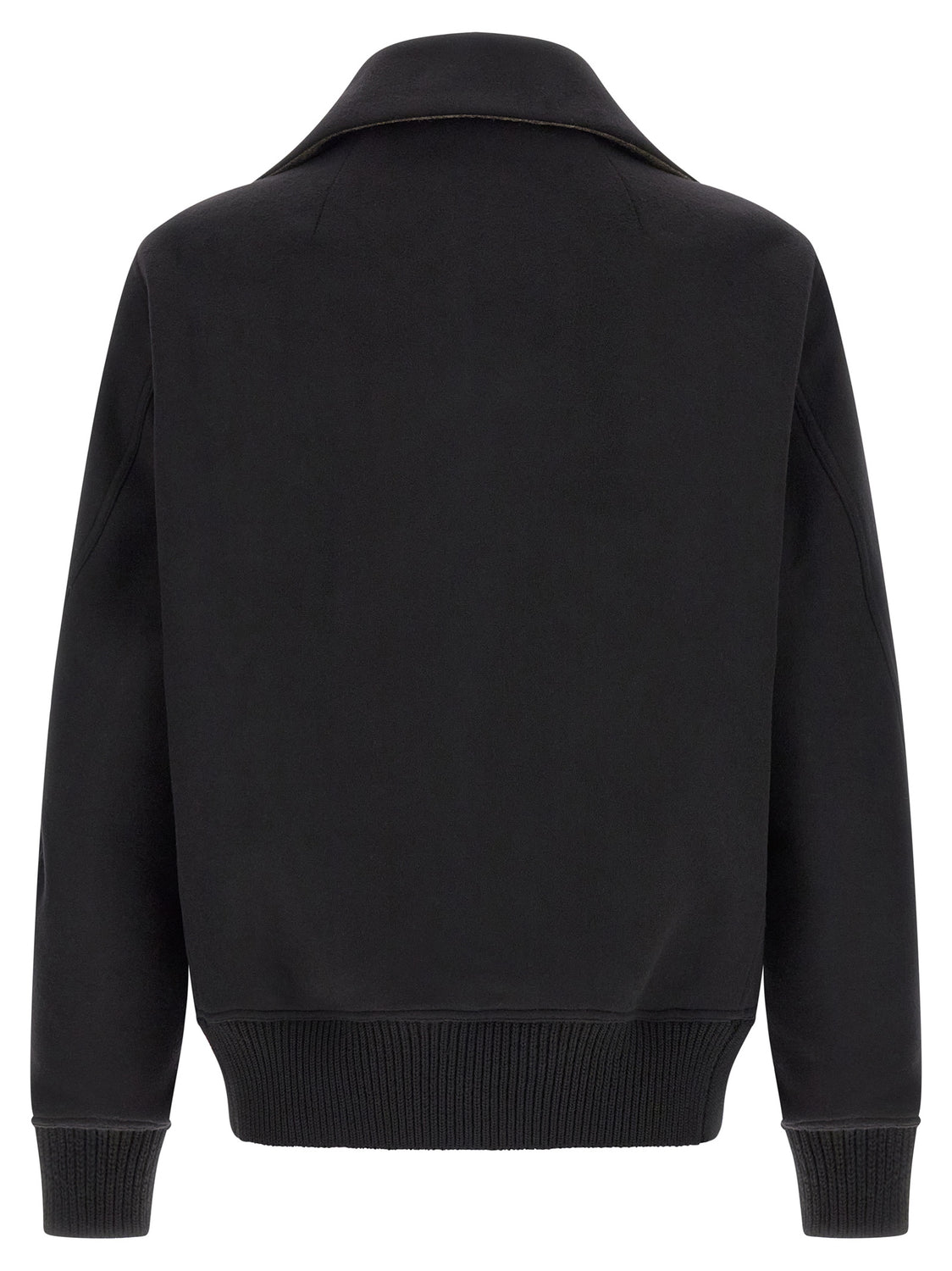 Black Virgin Wool Bomber