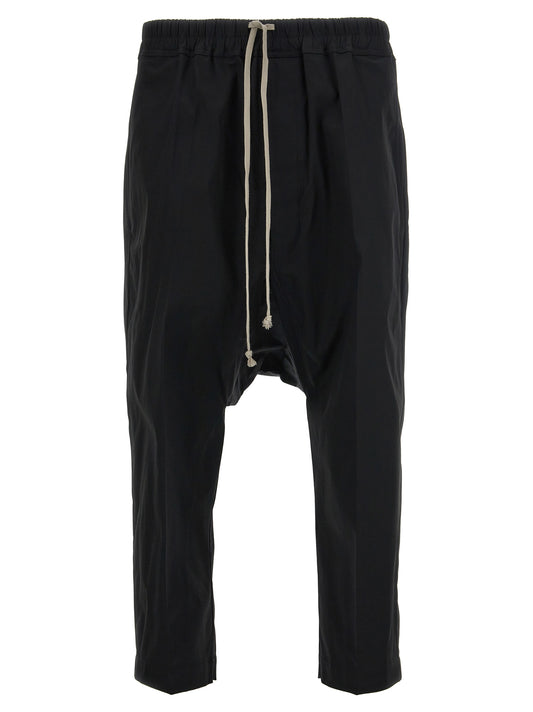 Black Cotton Casual Pants