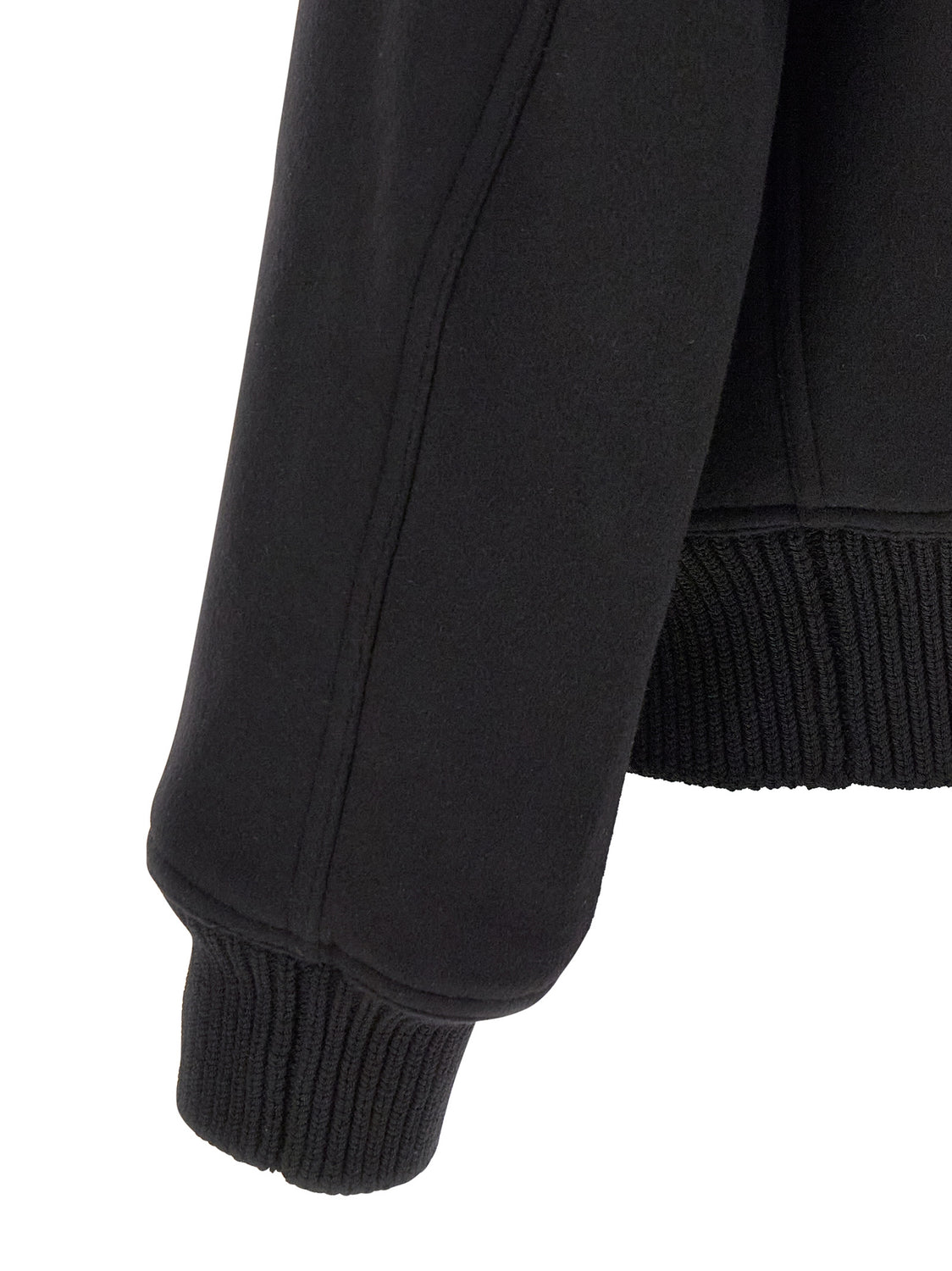 Black Virgin Wool Bomber