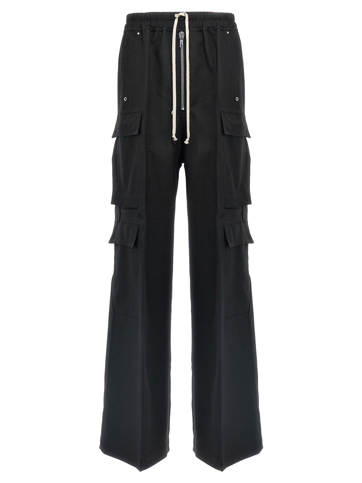 Black Wool Cargo Pants