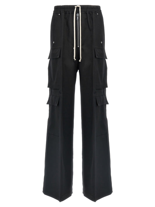 Black Wool Cargo Pants