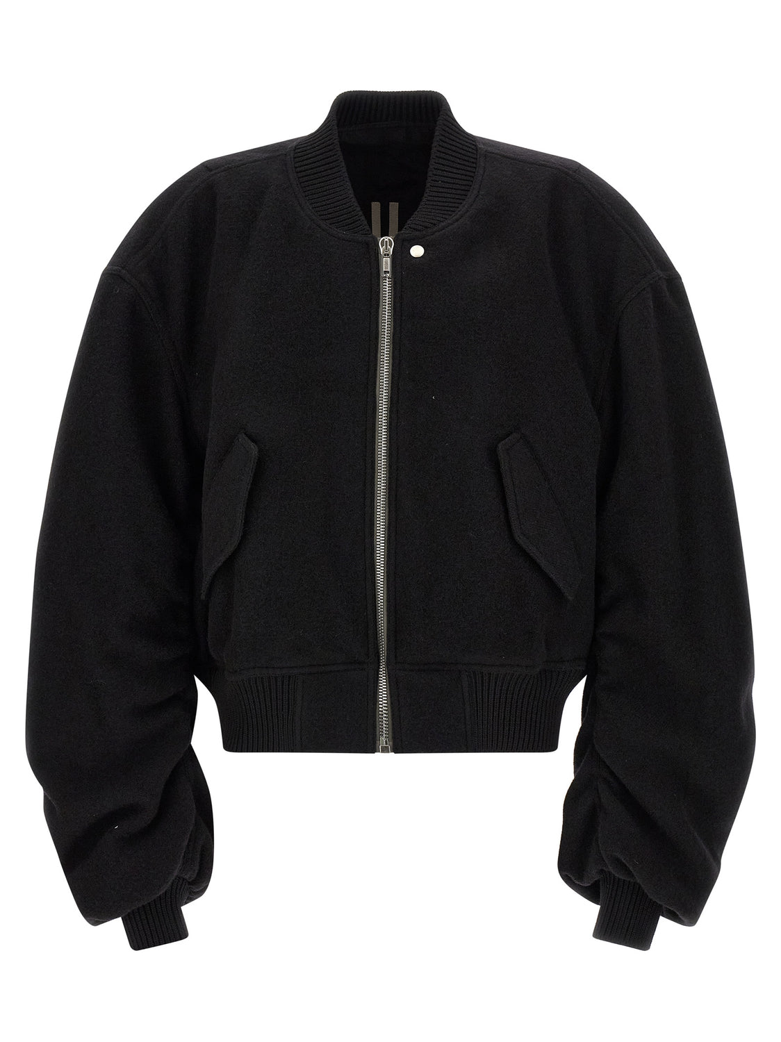 Black Virgin Wool Bomber