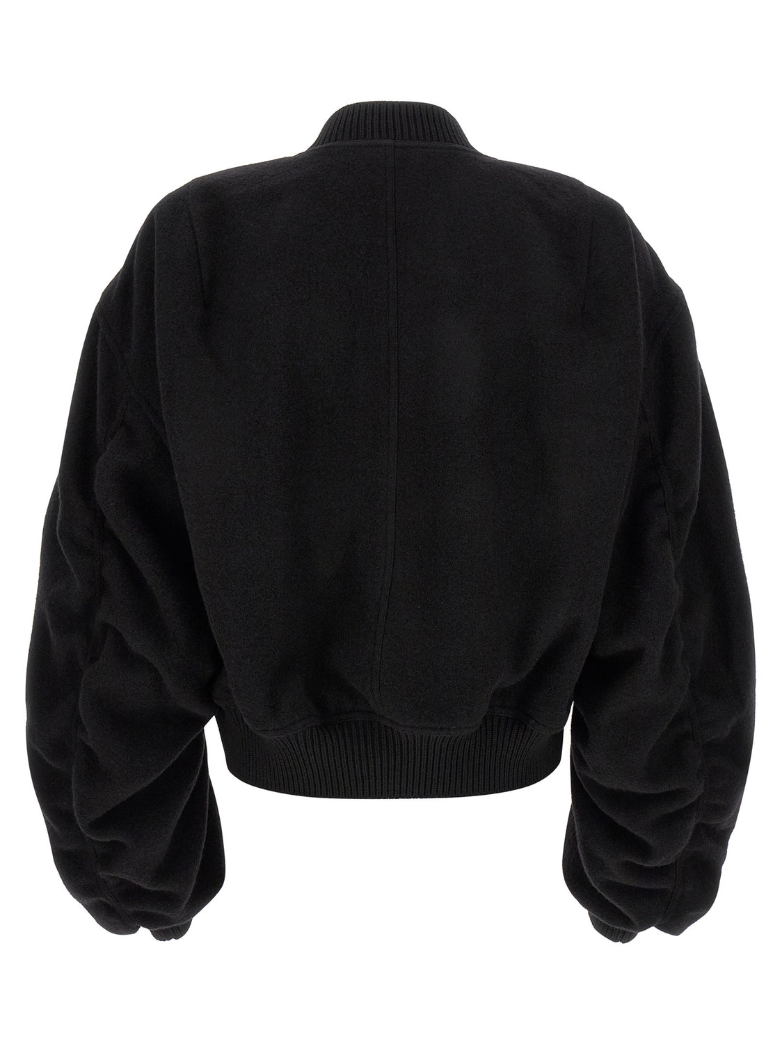 Black Virgin Wool Bomber