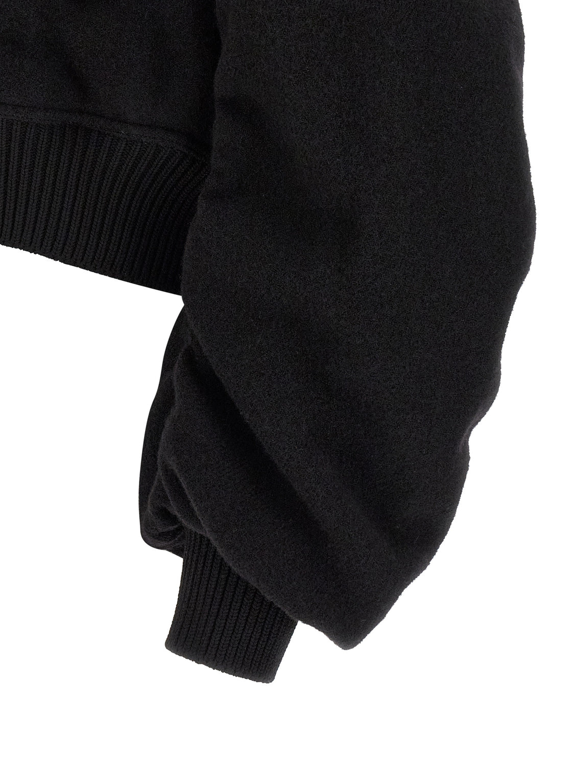 Black Virgin Wool Bomber