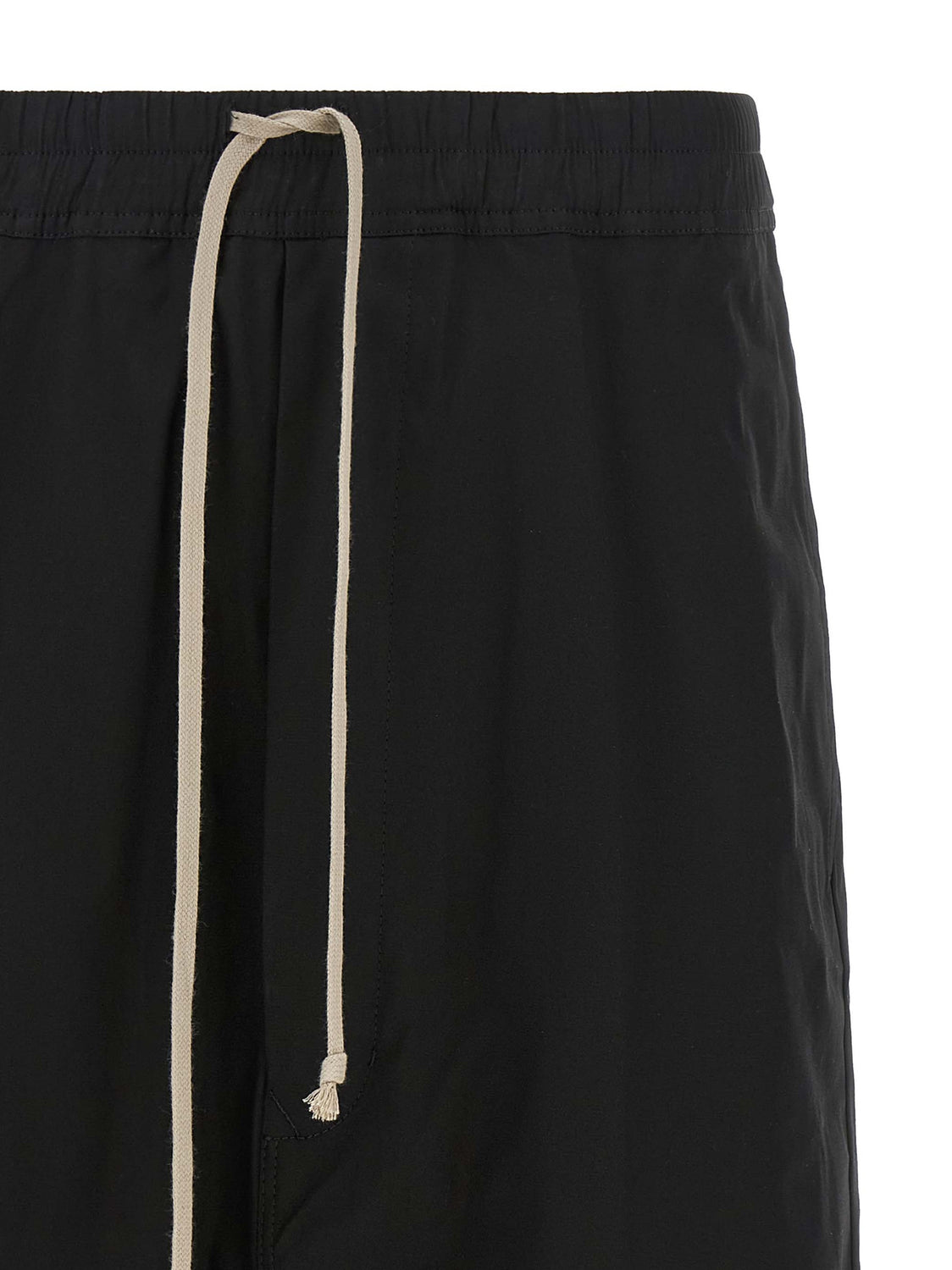 Black Cotton Bermuda Shorts