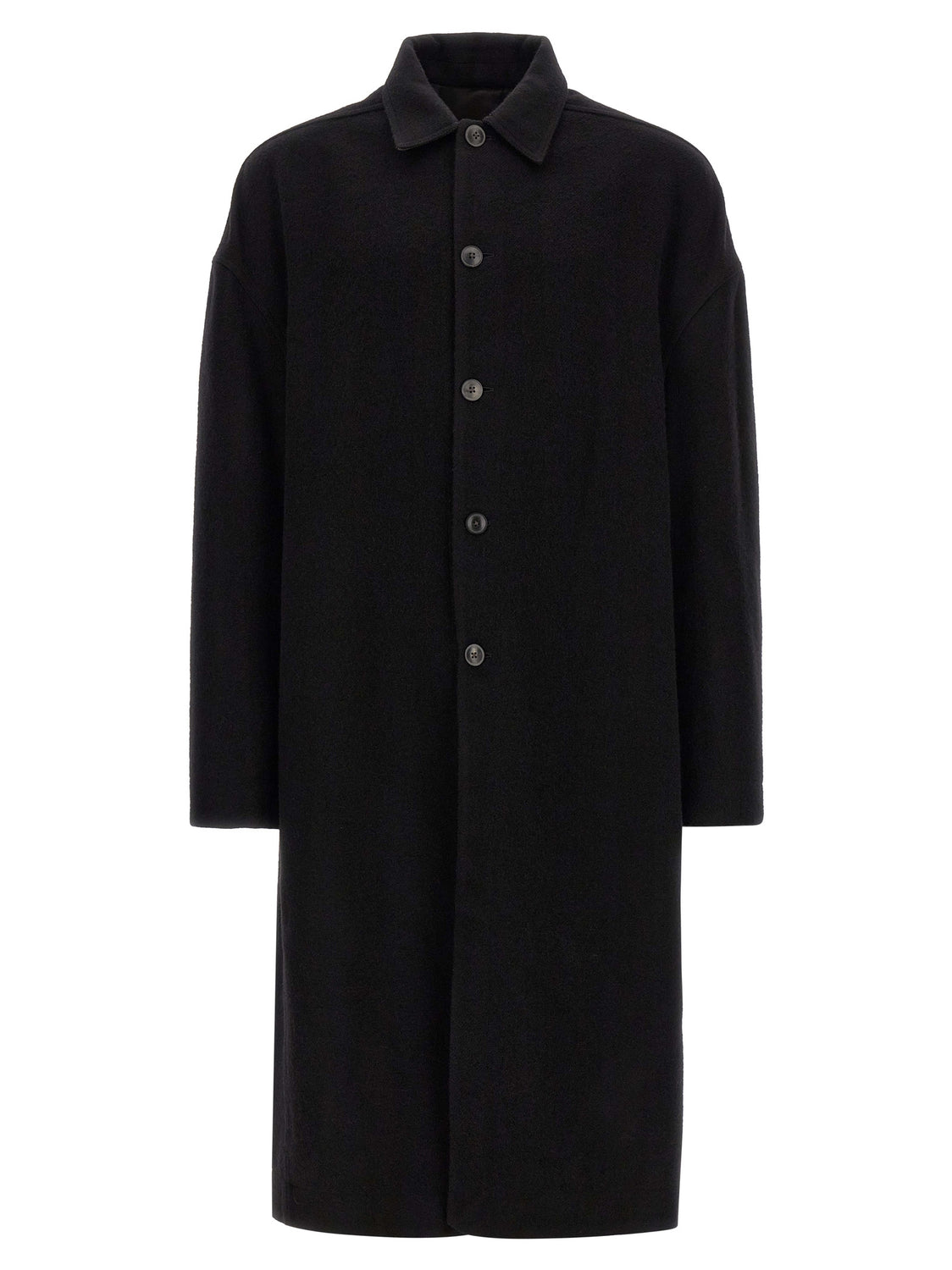Black Virgin Wool Coat