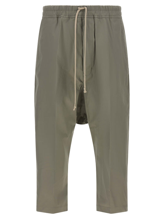 Gray Cotton Cropped Pants