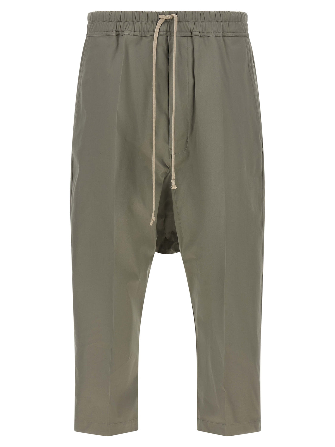 Gray Cotton Cropped Pants