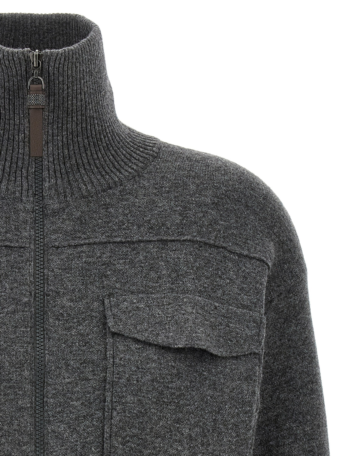 Gray Cashmere Cardigan