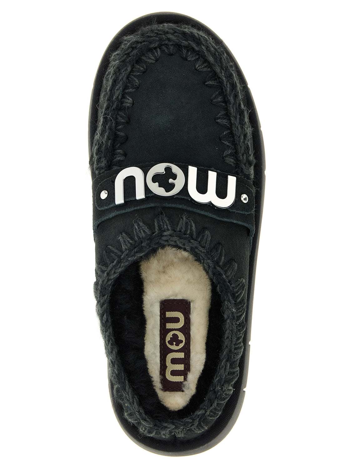Black Lamb Leather Clogs