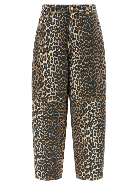 Brown Organic Cotton Cropped Jeans