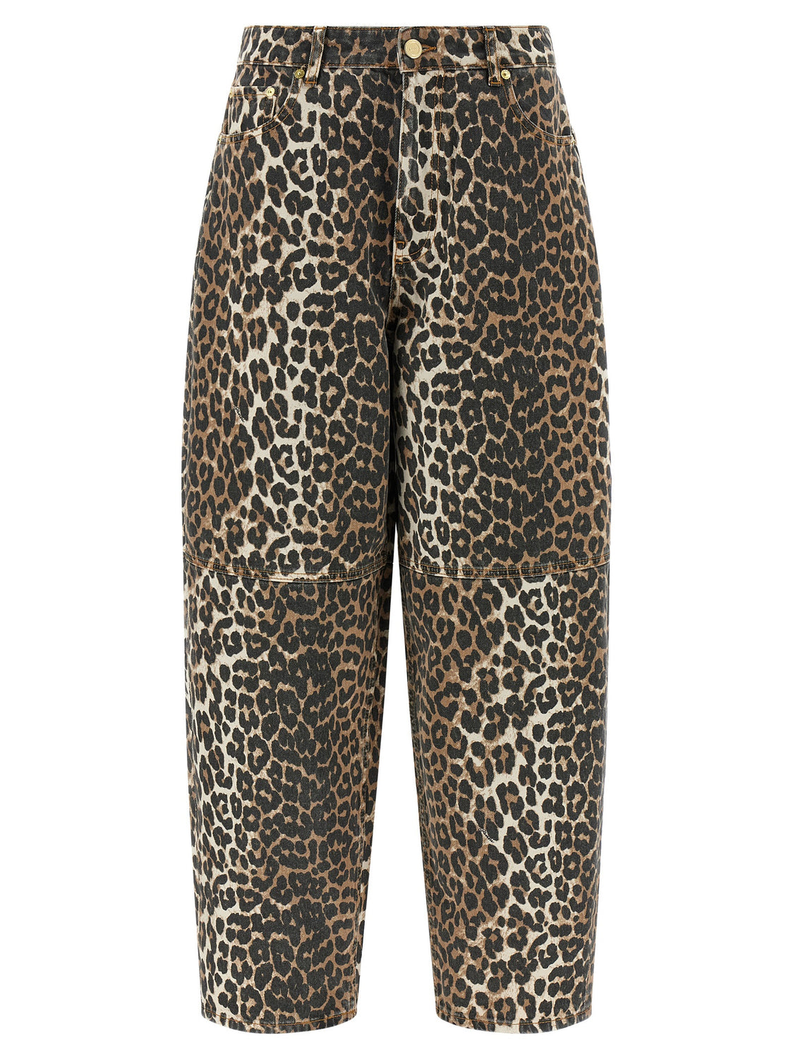 Brown Organic Cotton Cropped Jeans