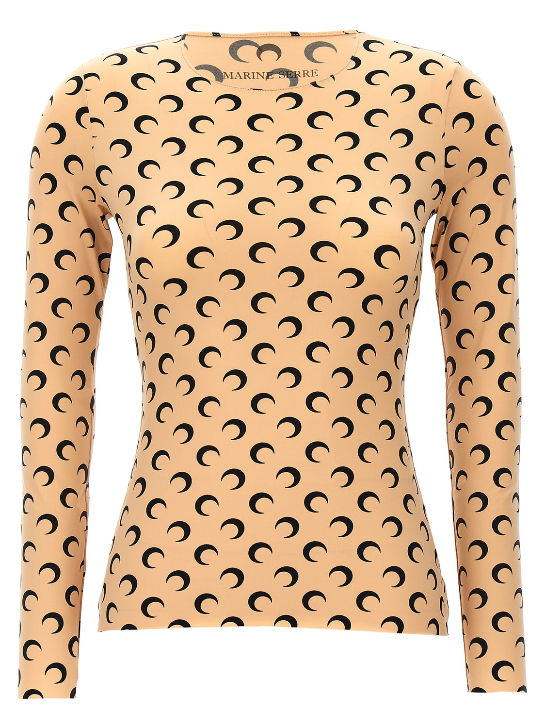 Beige Polyamide Pattern Shirt