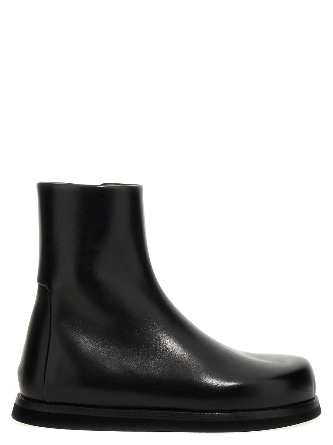 Black Calfskin Ankle Boots