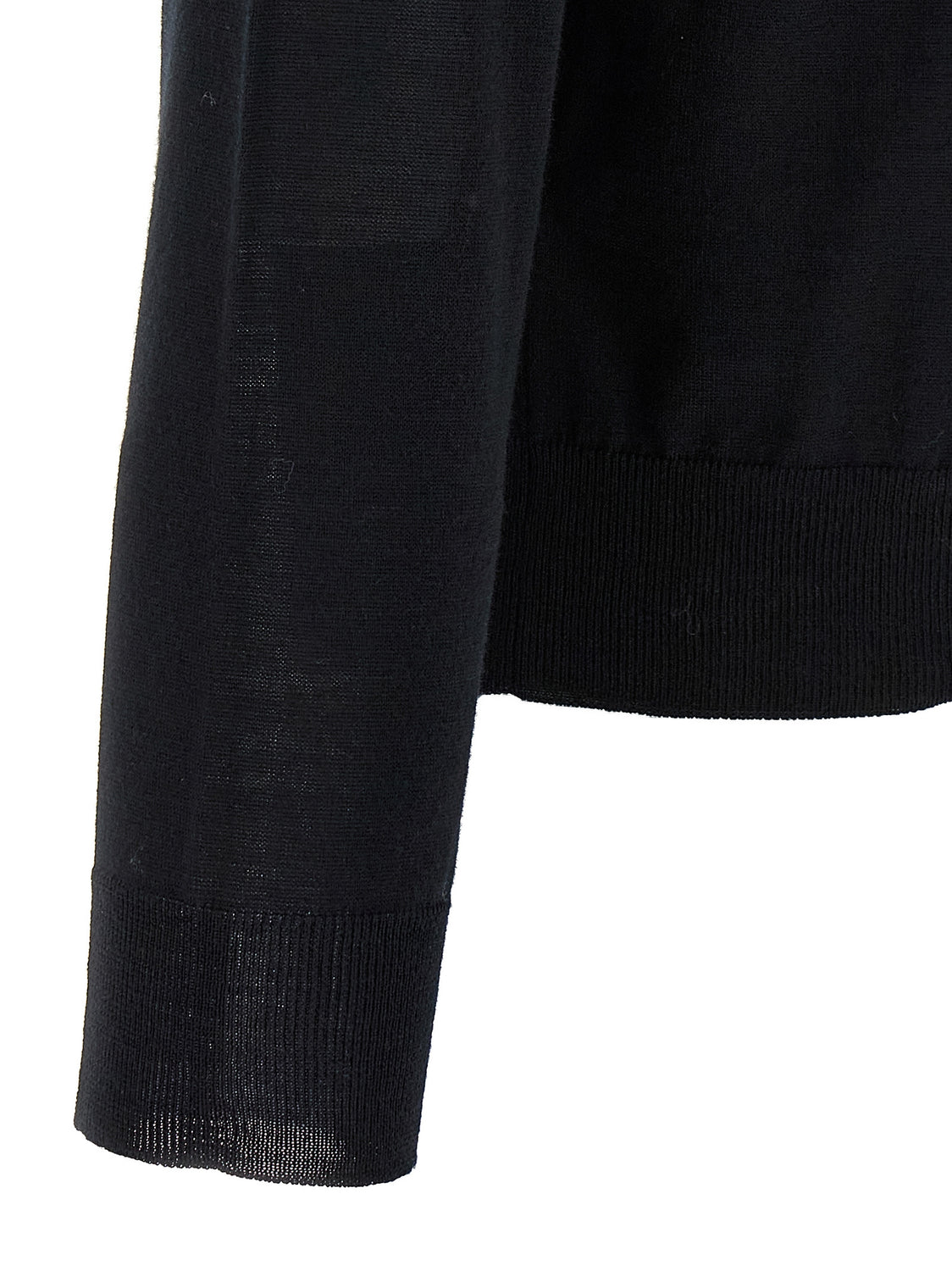 Black Virgin Wool Cardigan