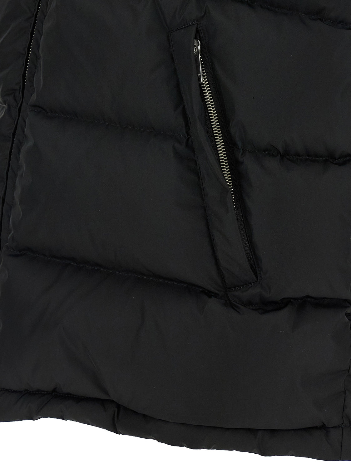 Black Polyamide Sleeveless Jacket