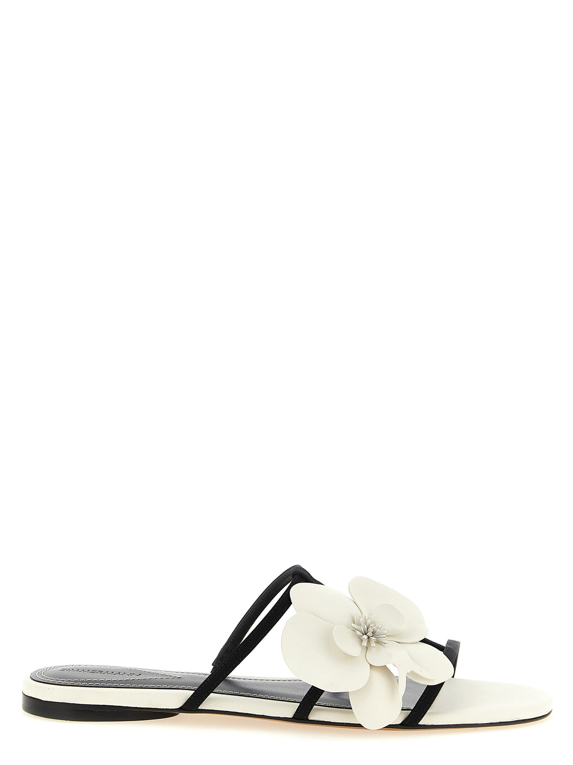 Bicolor Leather Slides