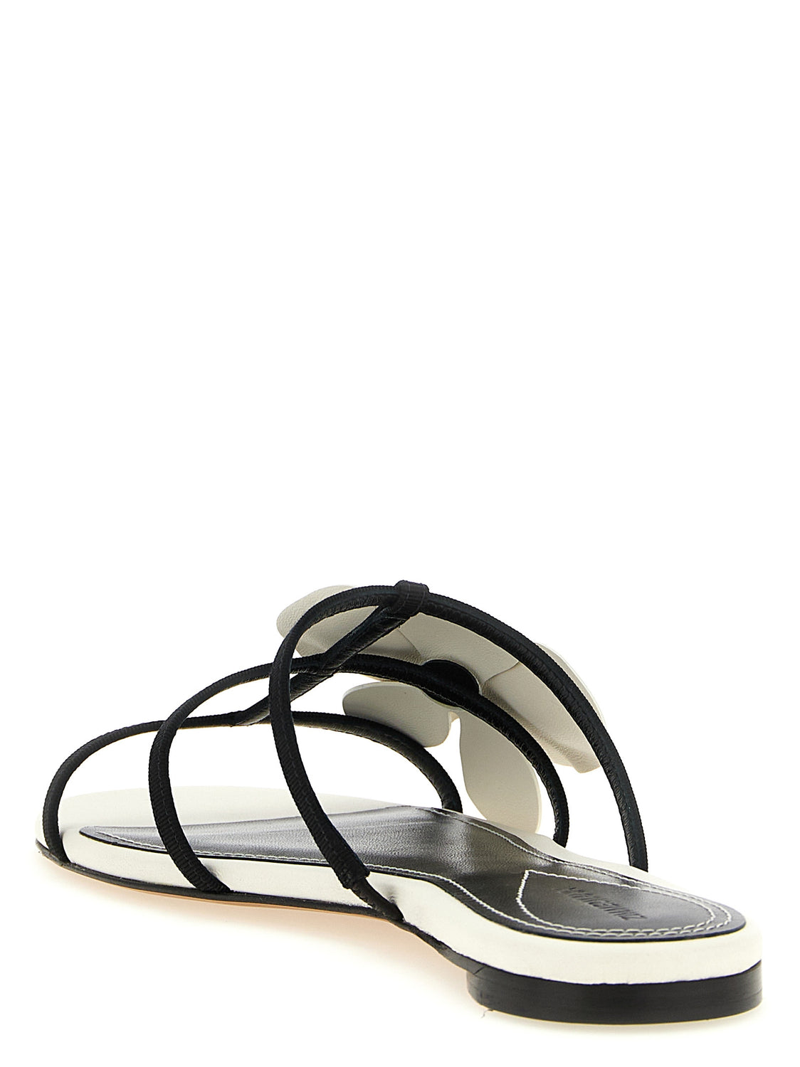 Bicolor Leather Slides