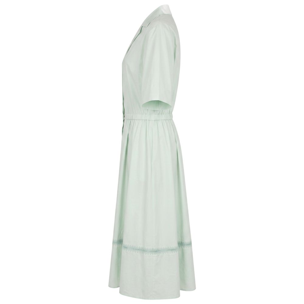 Green Cotton Women Dress