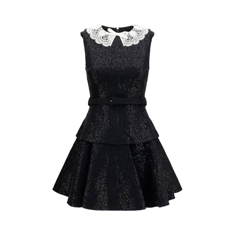 Black Polyester Casual Dress