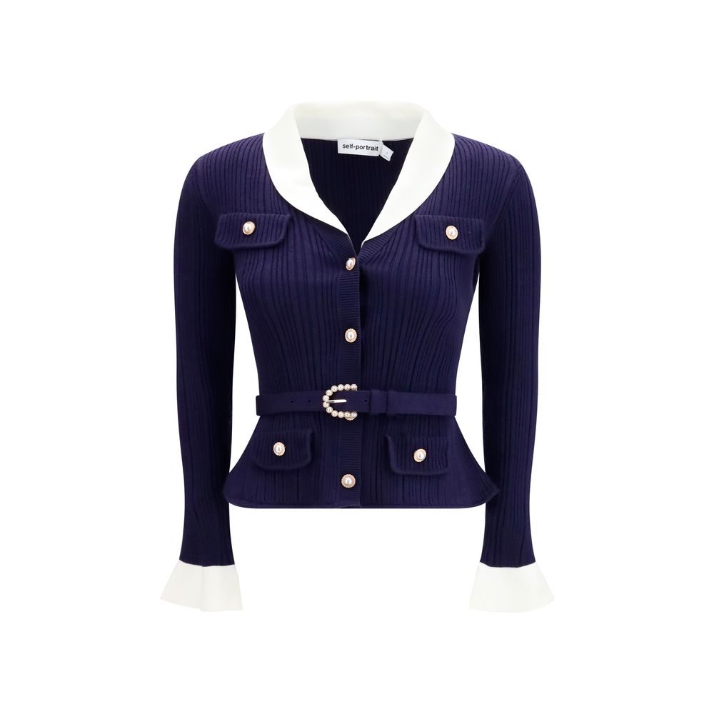Blue Polyamide Cardigan