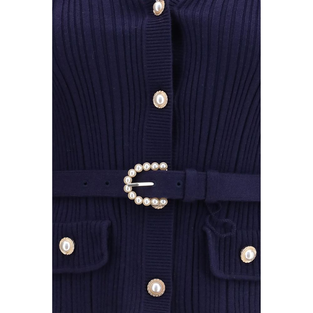 Blue Polyamide Cardigan