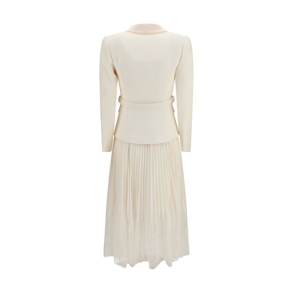 Beige Polyester Cocktail Dress