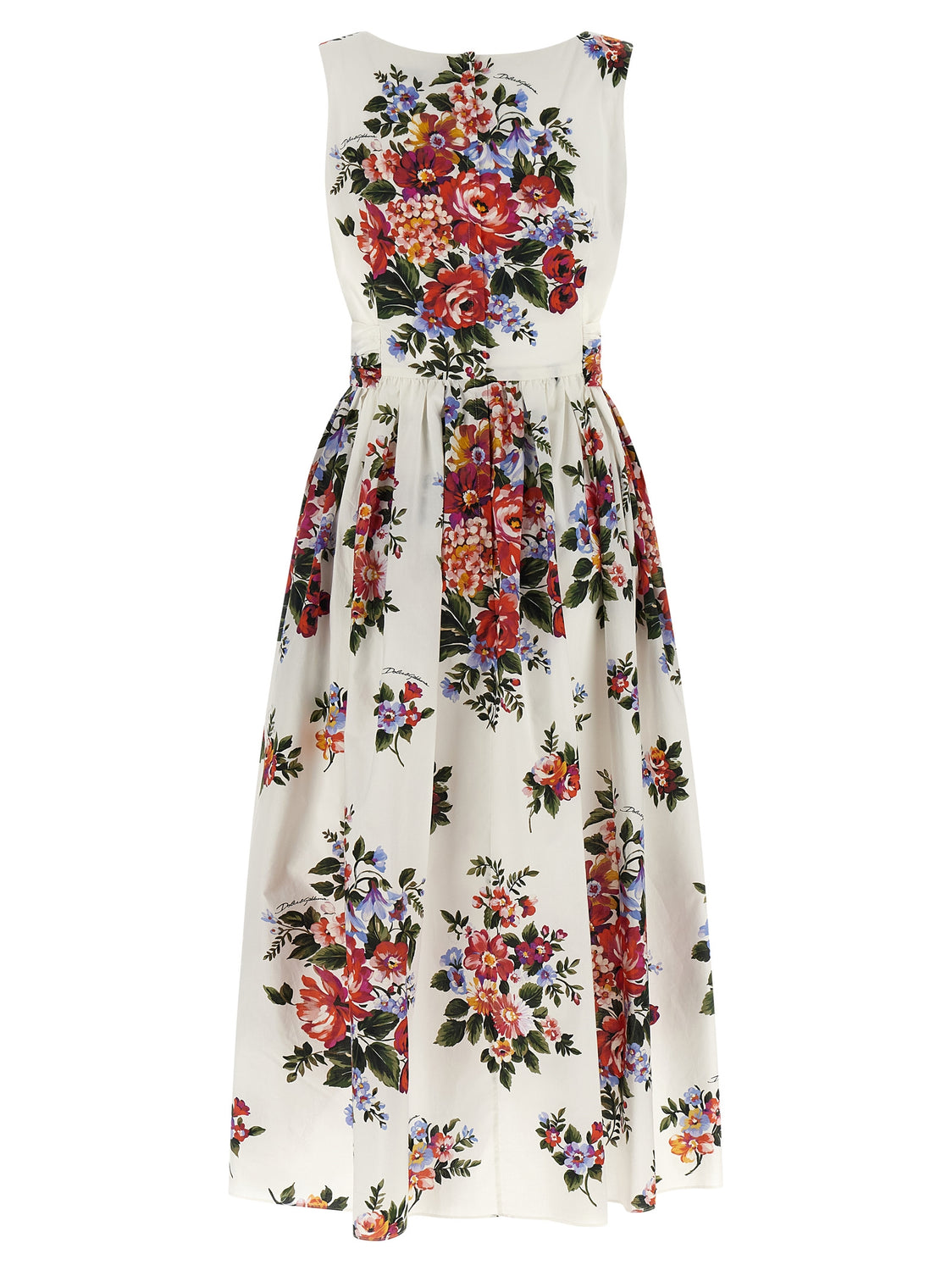 White Cotton Midi Dress
