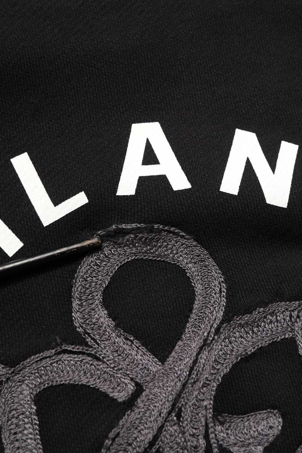 Black Cotton Milano1984 Print Hoodie Sweater