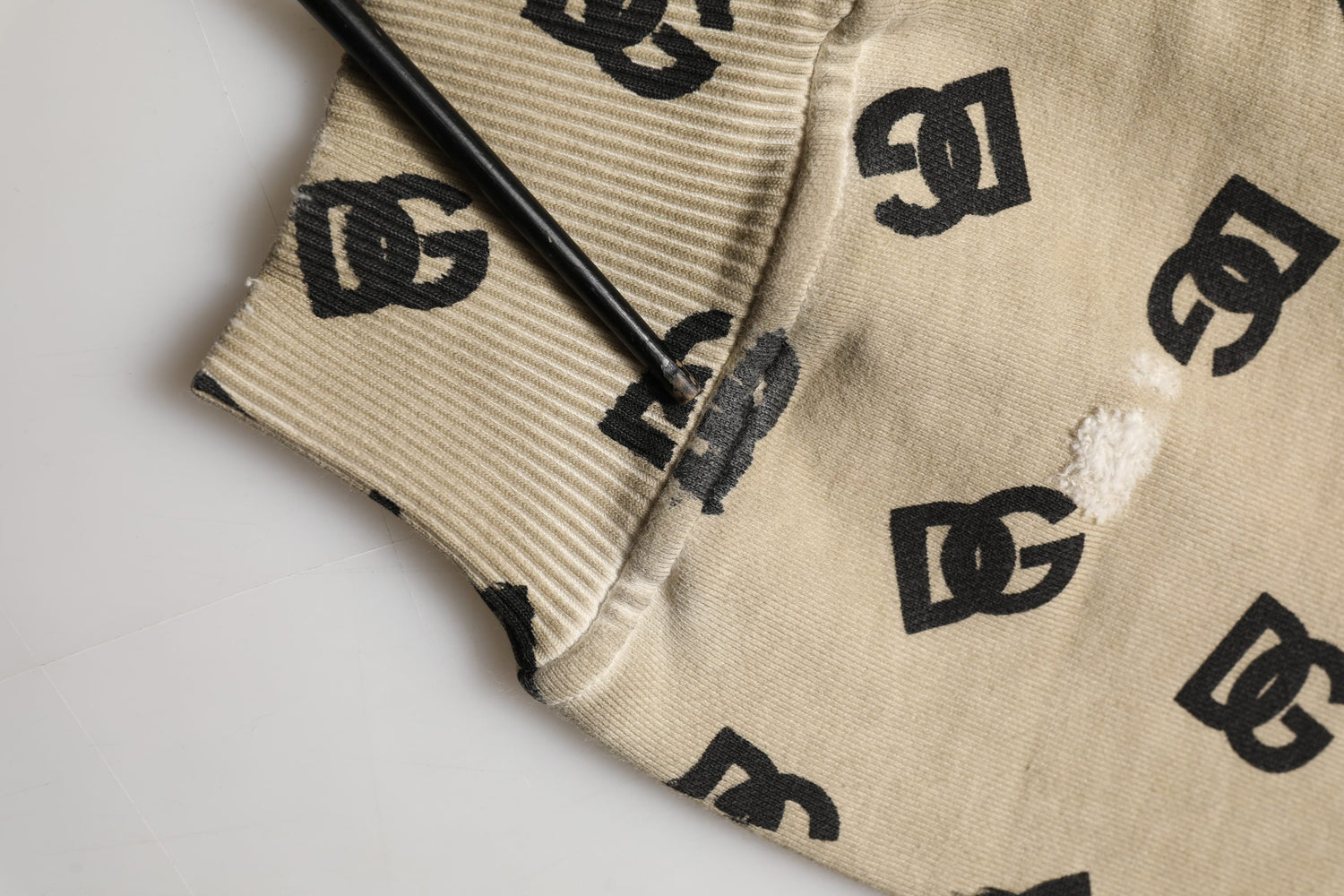 Brown Cotton Logo Hooded Sweatshirt Sweater