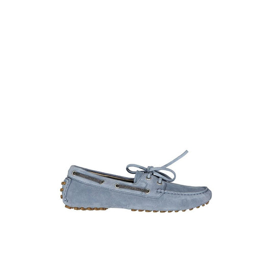 Blue Leather Moccassin