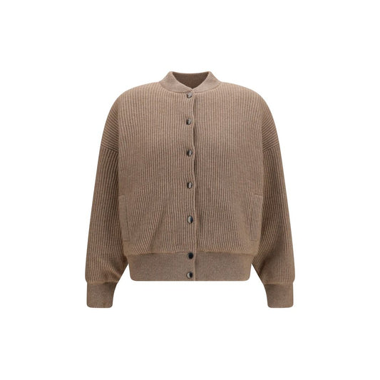 Beige Cashmere Bomber