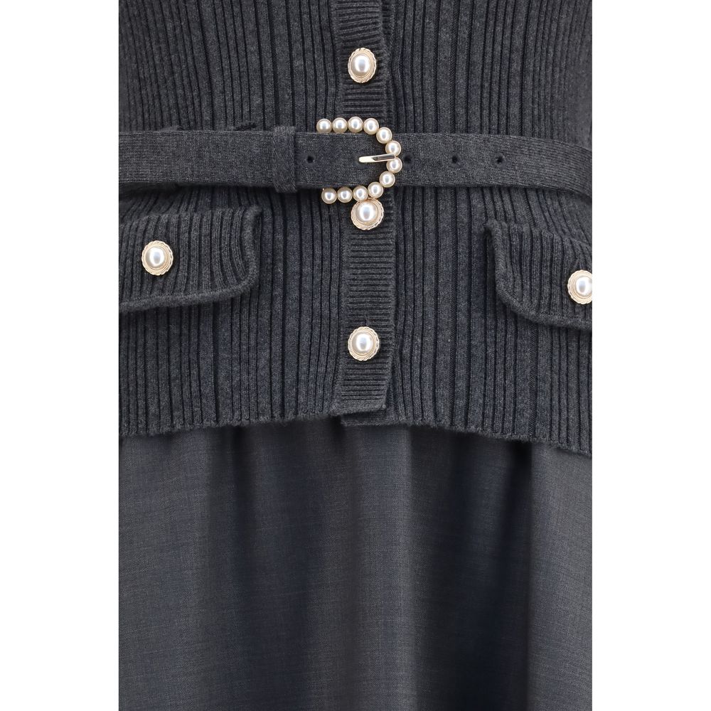 Gray Polyamide Casual Dress