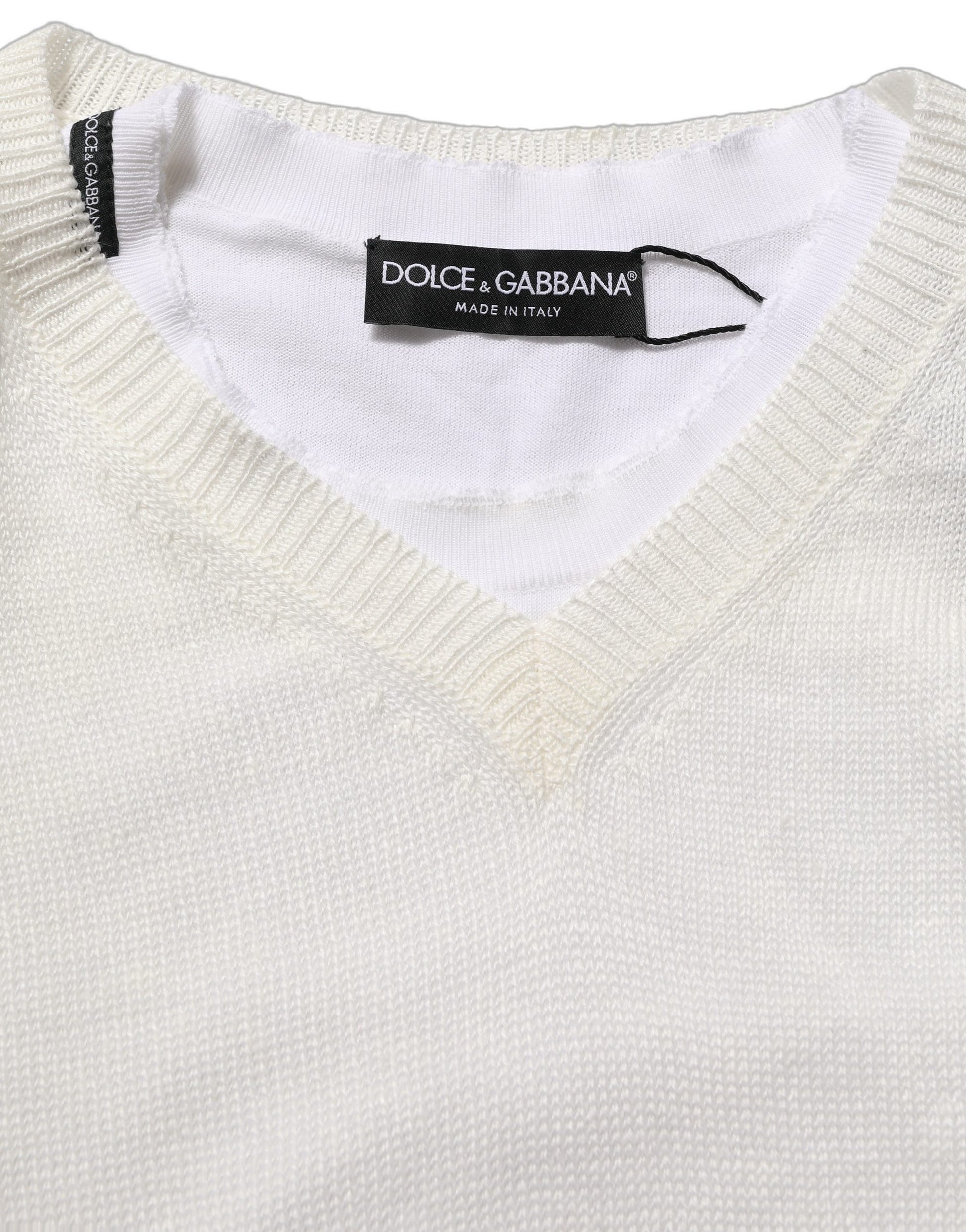 White Flax CrewNeck Layered Pullover Sweater