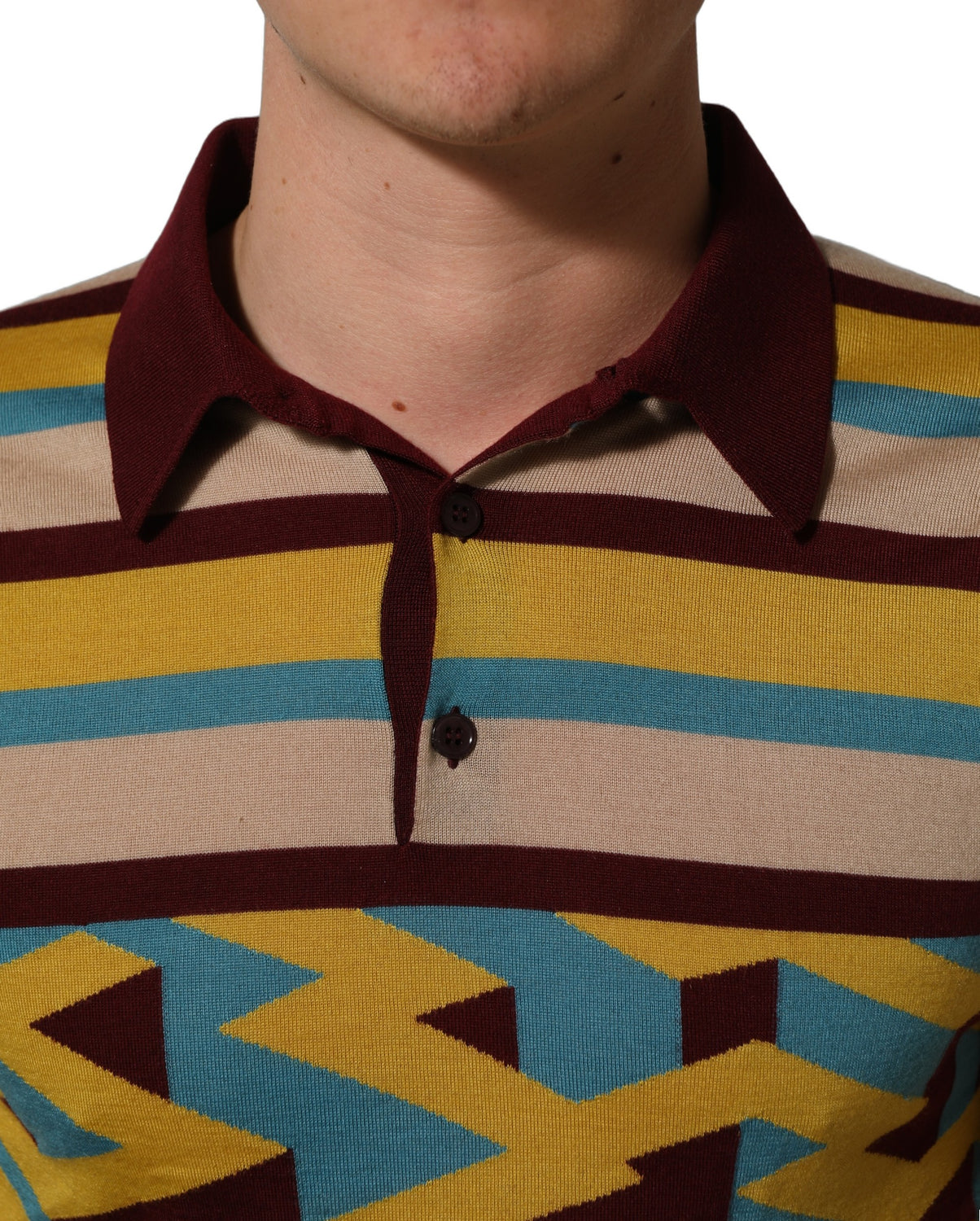 Multicolor Knitted Cashmere Pullover Sweater