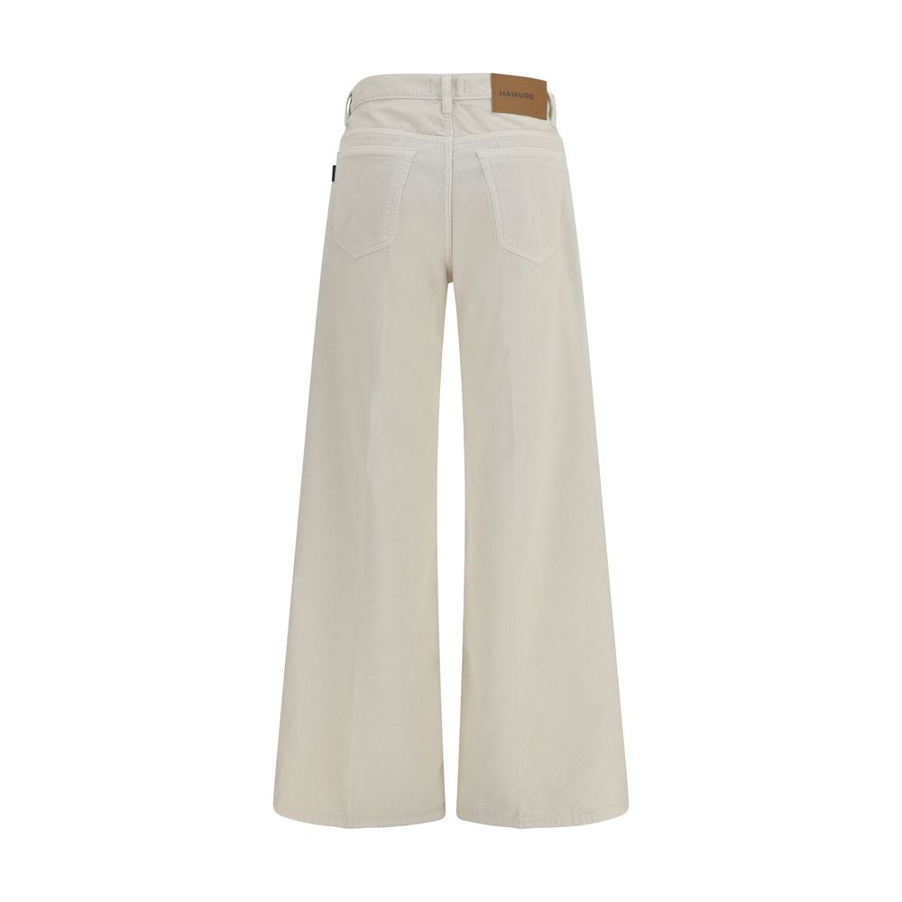 White Cotton Relaxed Fit Jeans