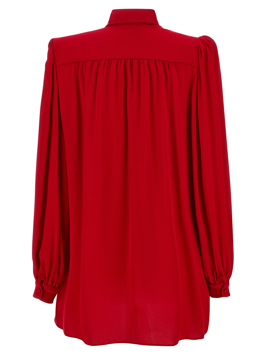 Red Silk Blouse