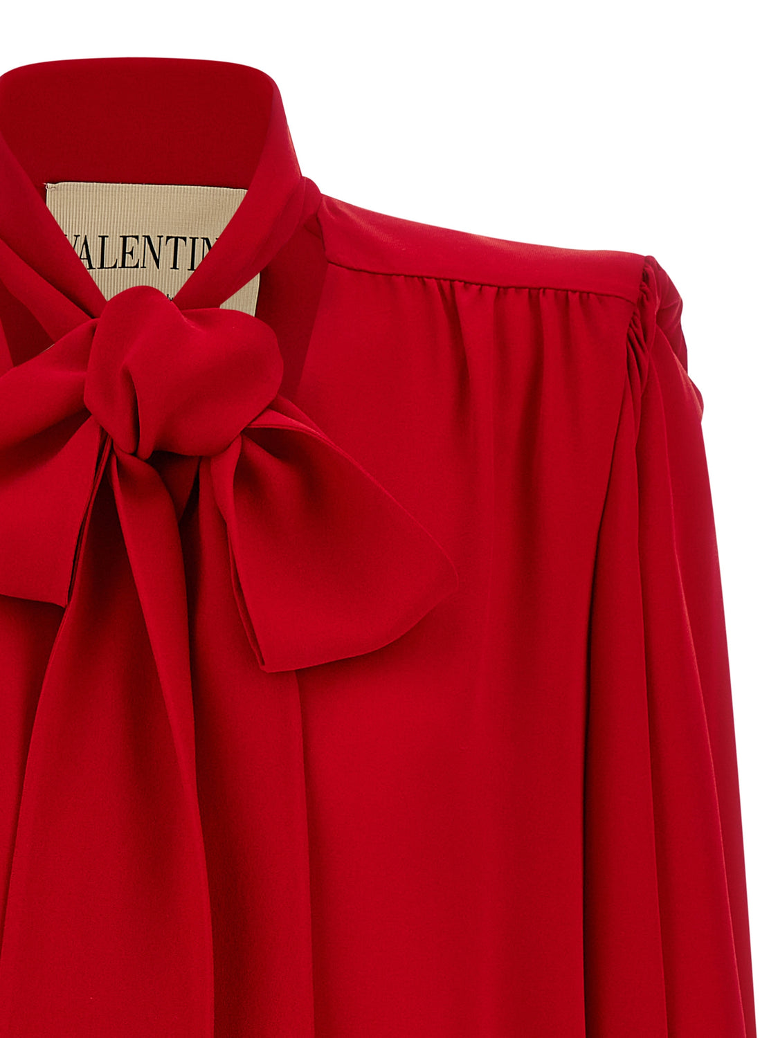 Red Silk Blouse