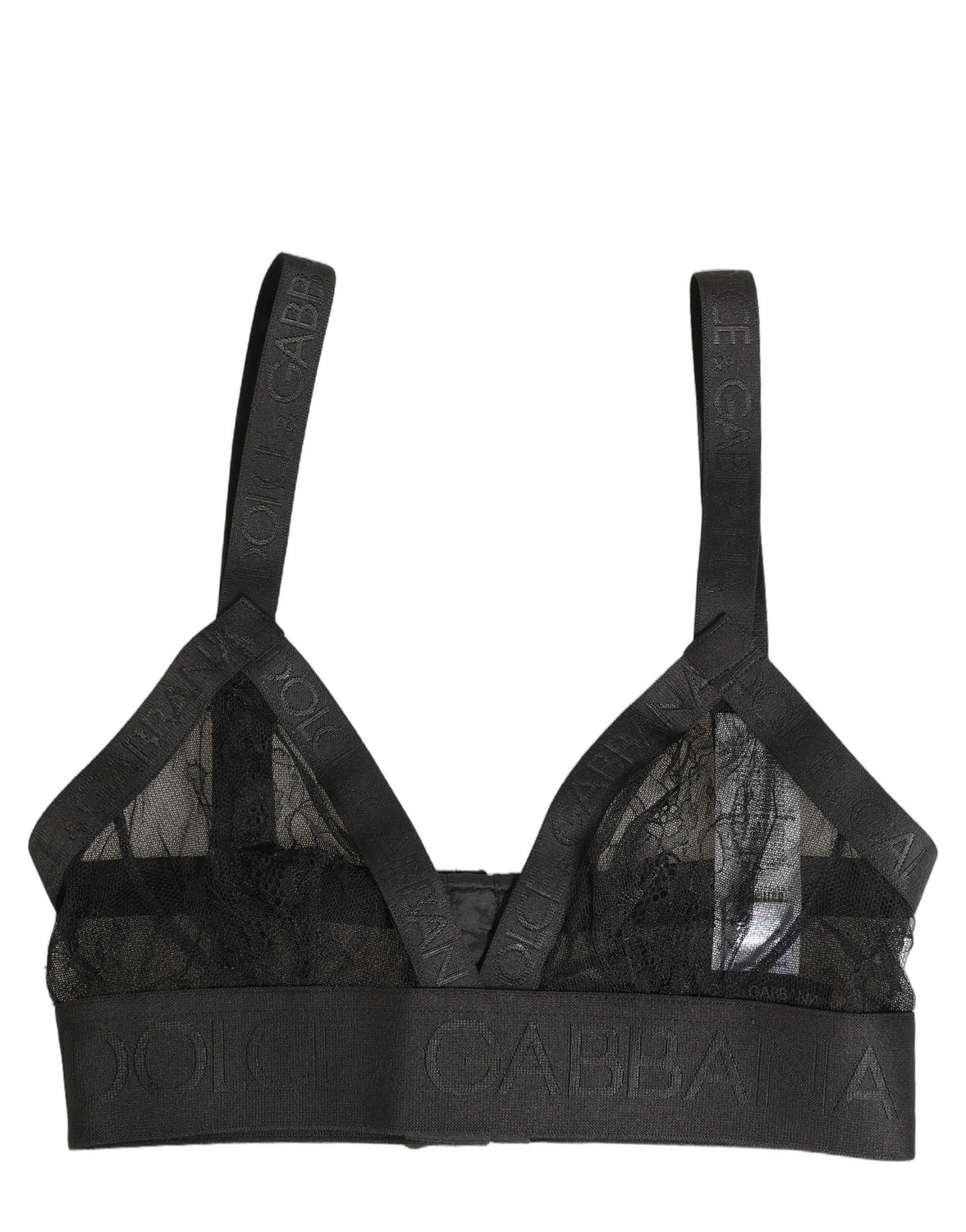 Black Logo Monogram Soft Cup Brassiere Underwear