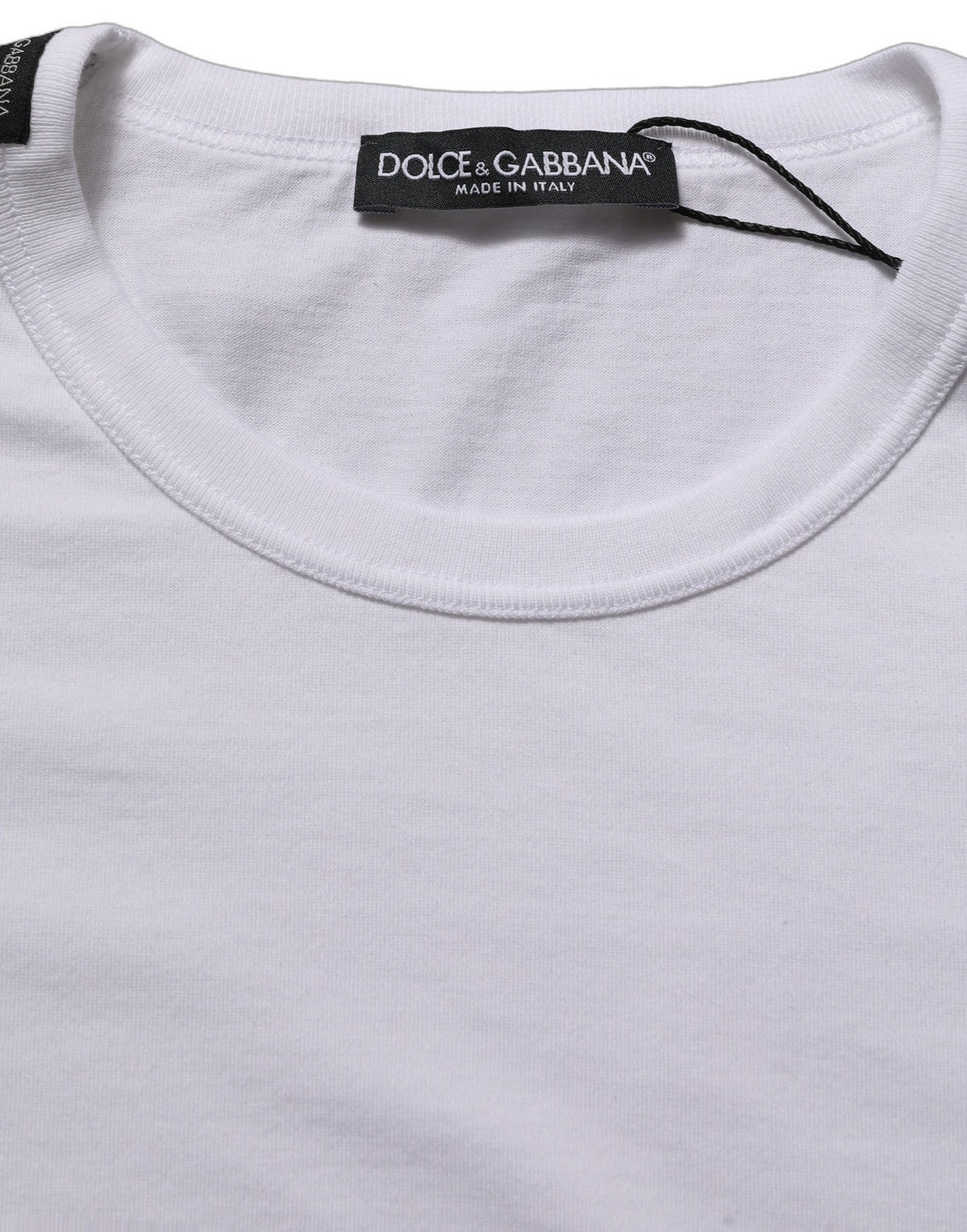 White Cotton Short Sleeves CrewNeck T-shirt