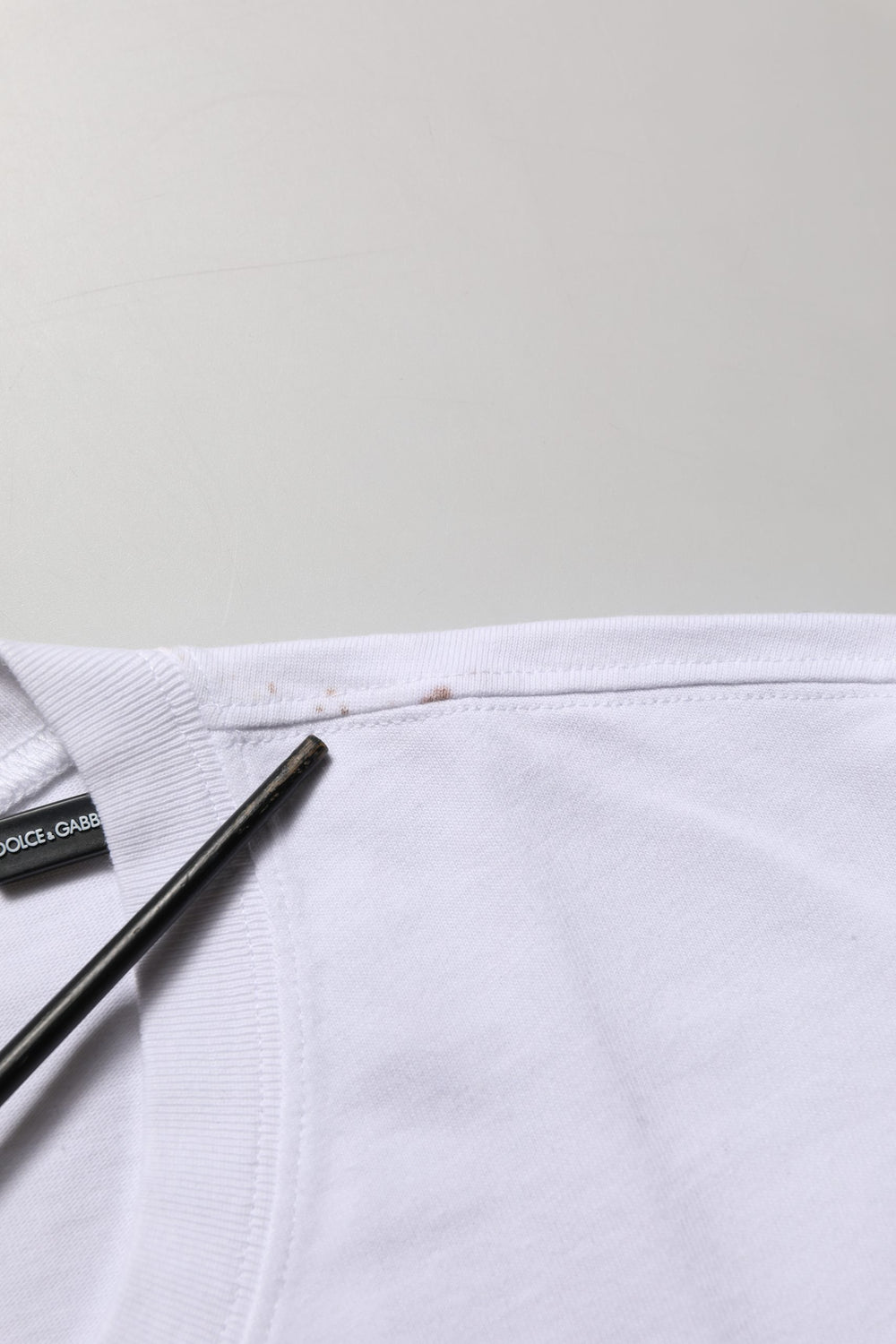 White Blue Stripe Cotton Short Sleeve T-shirt