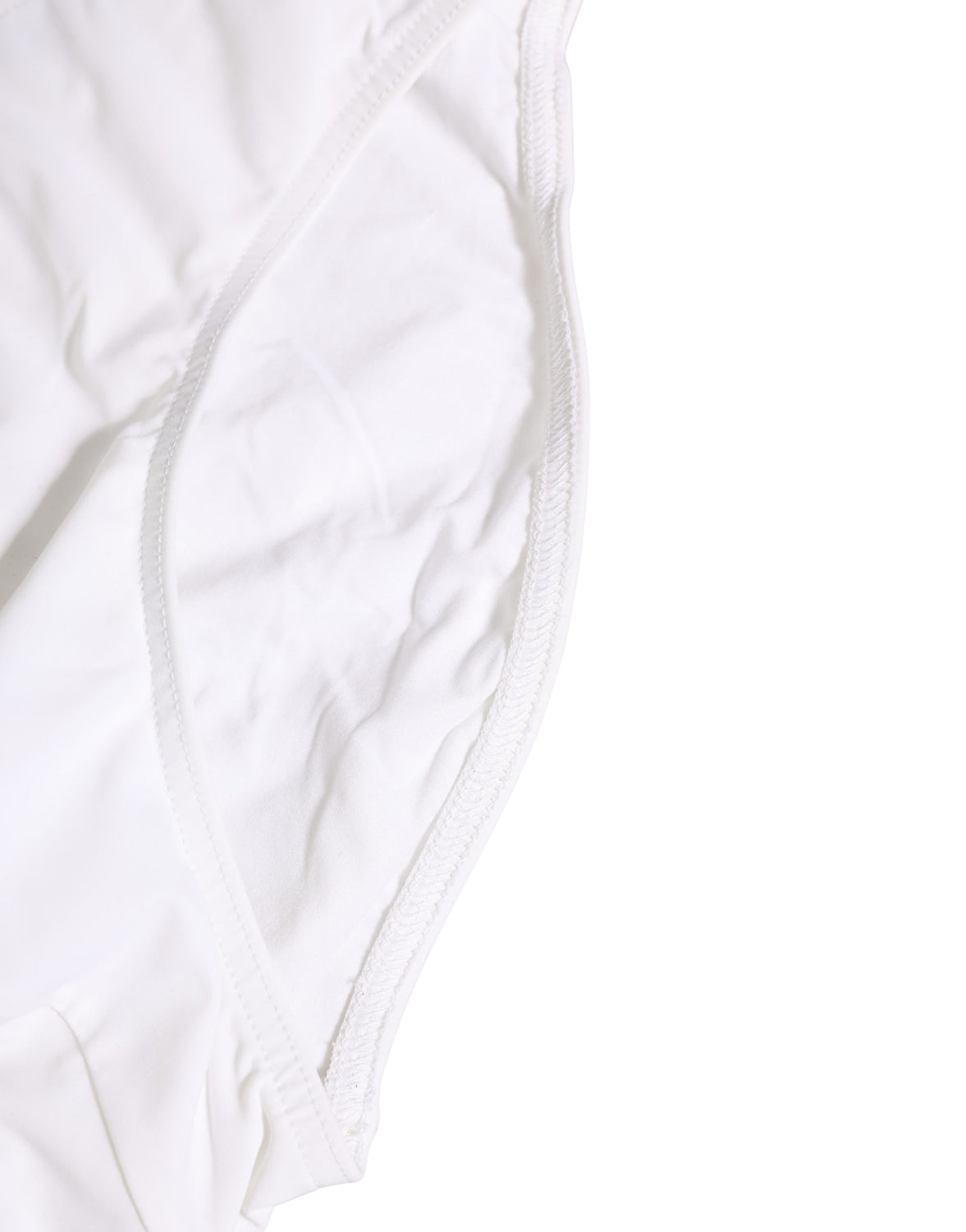 White Stretch Drawstring Swim Brief Swimwear