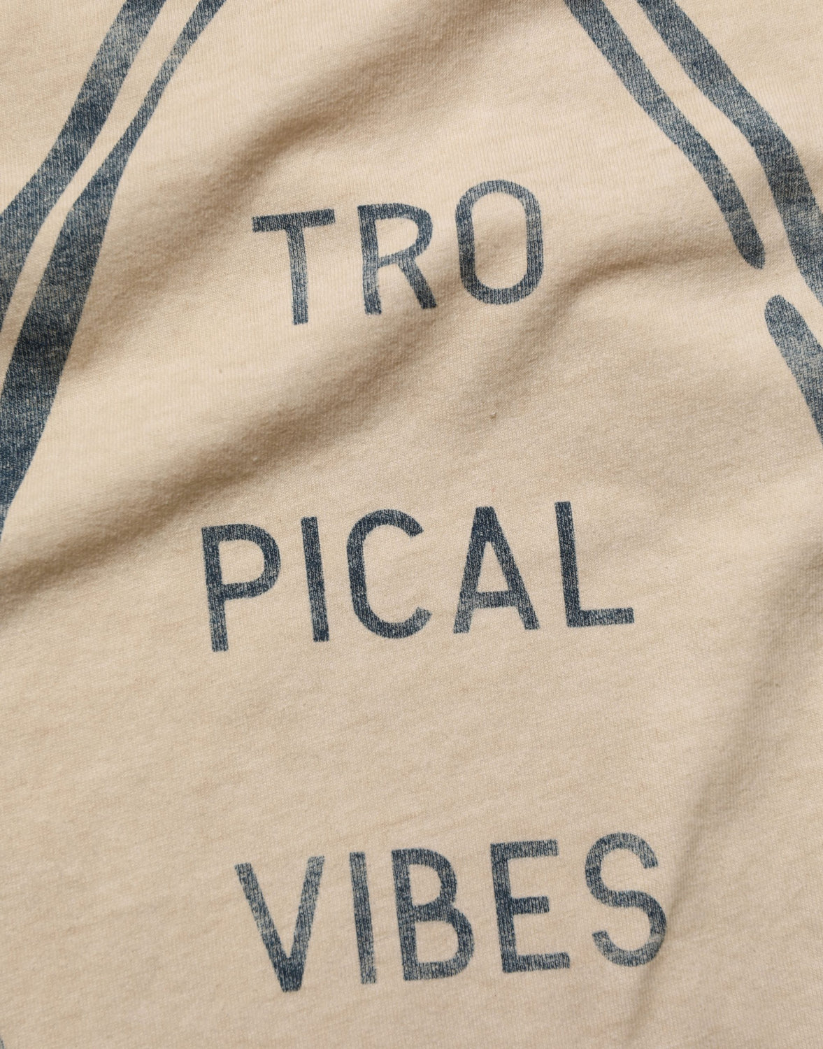 Beige Cotton Graphic Print Crew Neck  T-shirt