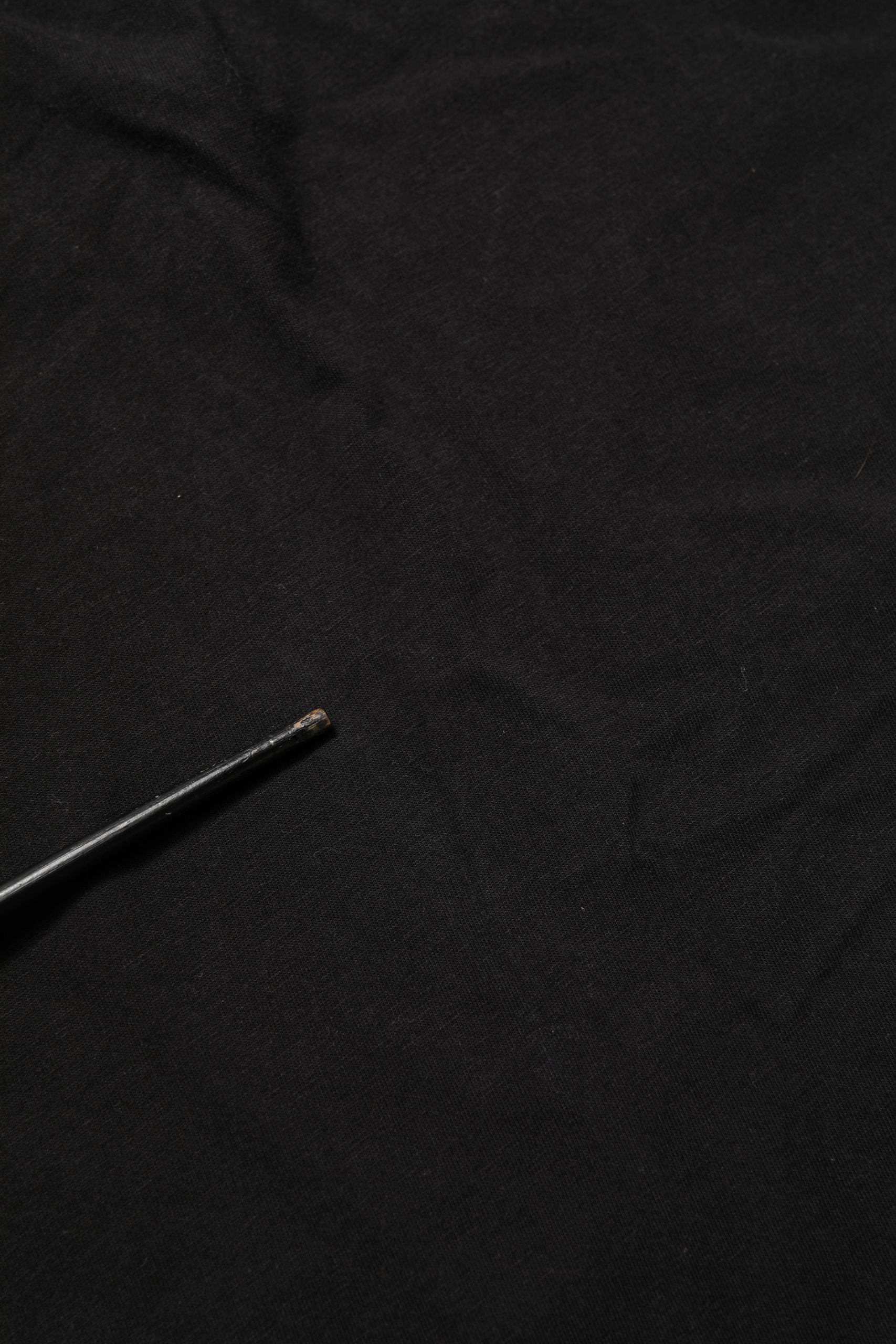 Black Cotton Short Sleeves CrewNeck T-shirt