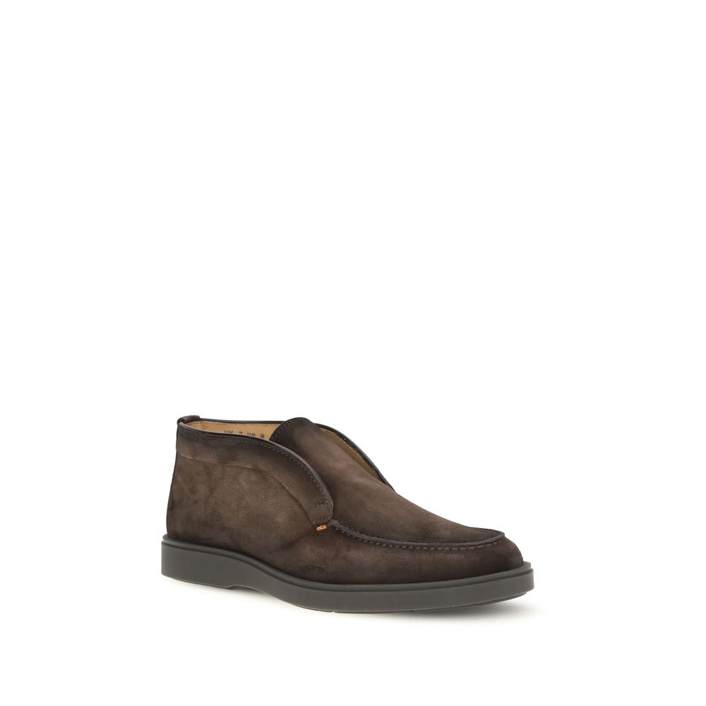 Brown Calf Leather Bos Taurus Ankle Boots