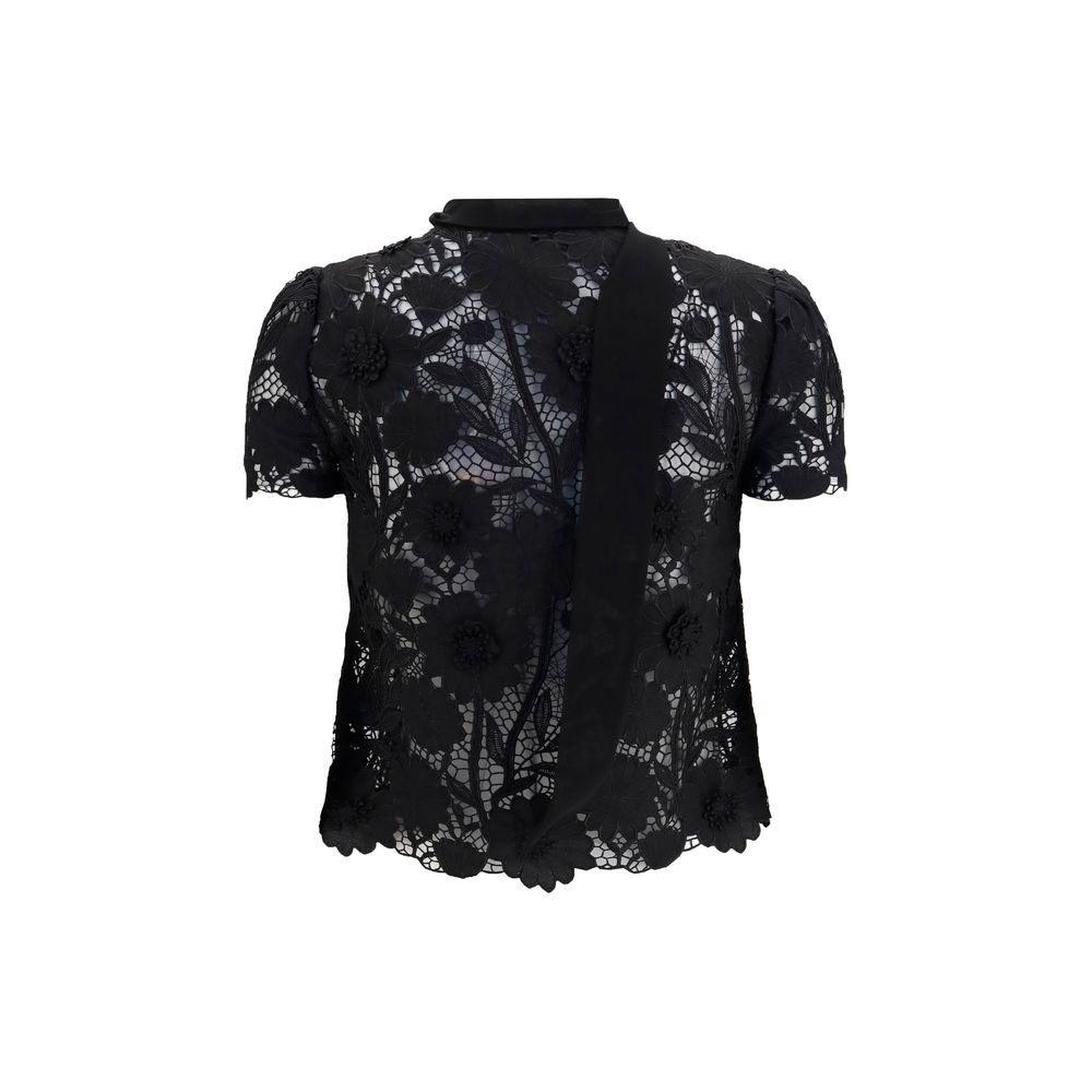 Black Polyester Blouse