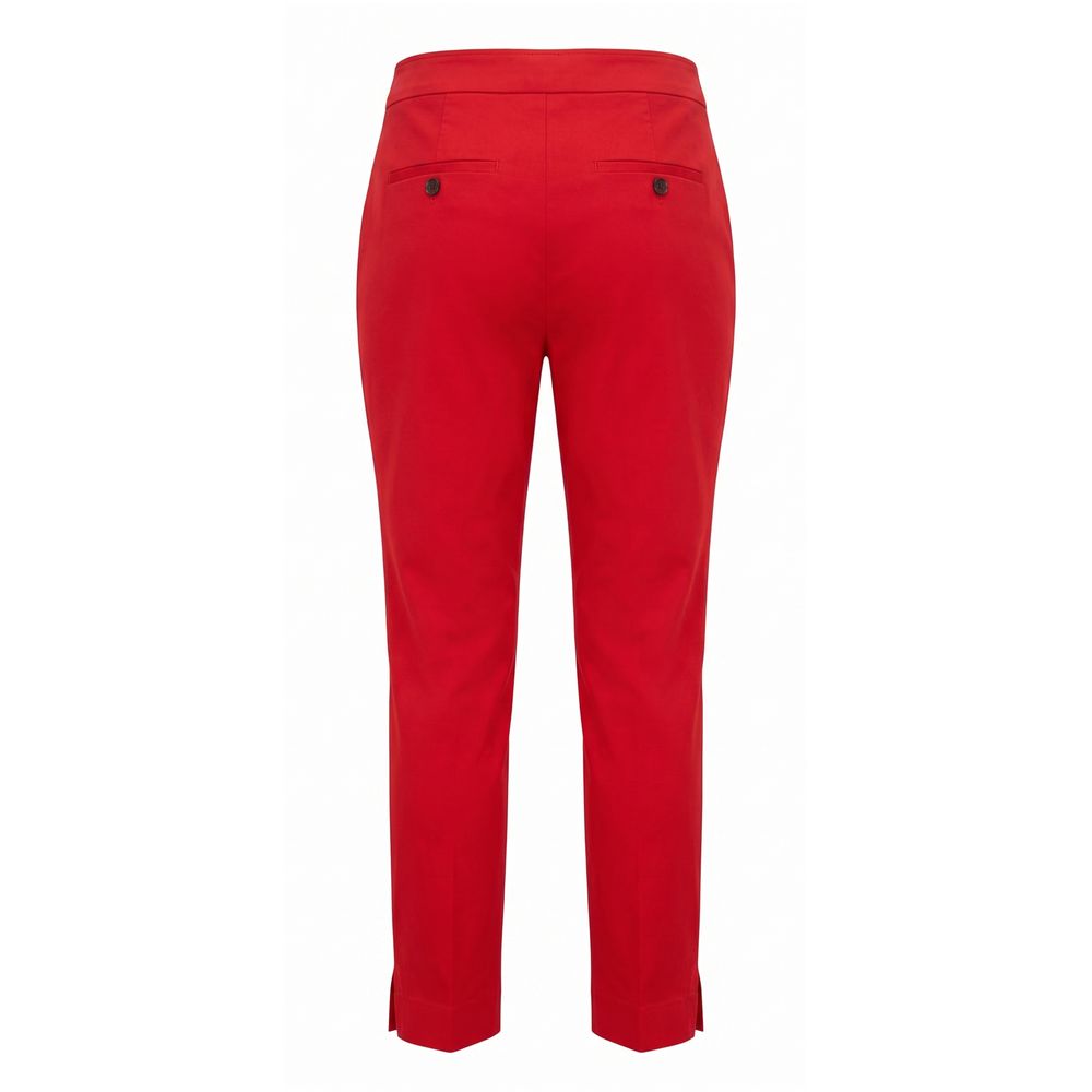 Red Cotton Women Pants