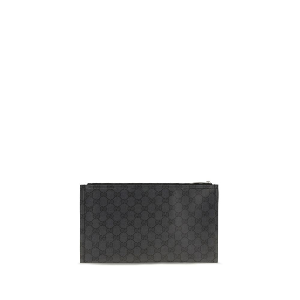 Black Fabric Clutch Bag