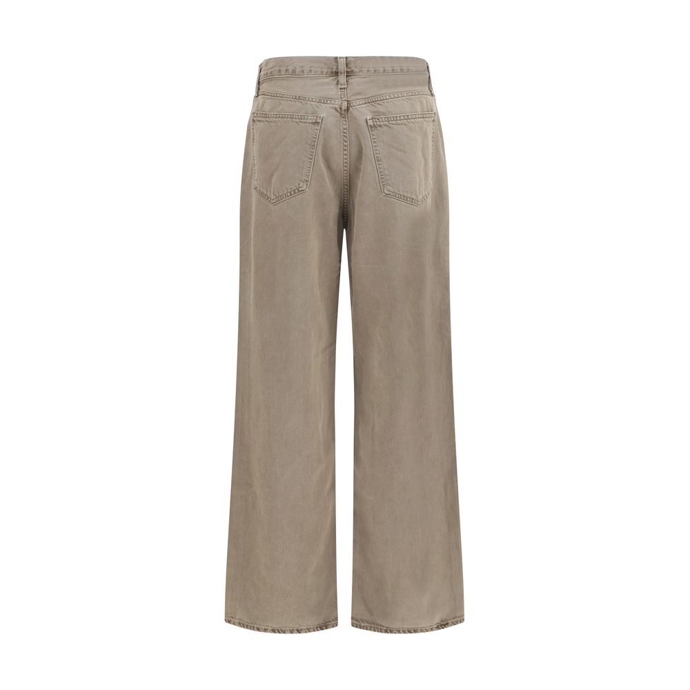 Brown Cotton Casual Pants