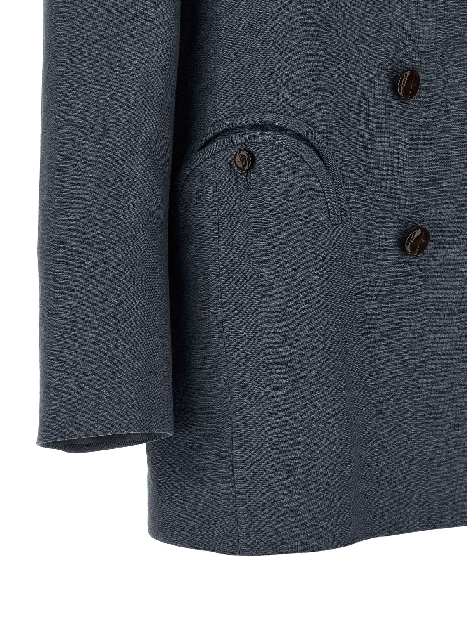 Blue Linen Blazer